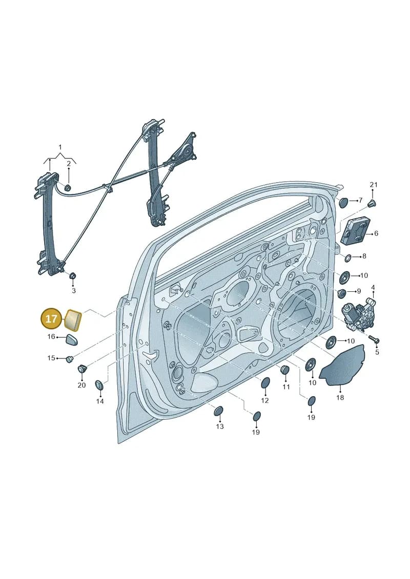 8V5837307A9B9 — Audi RS3 Limousine (2017-2020) diagram 745837650, position 17