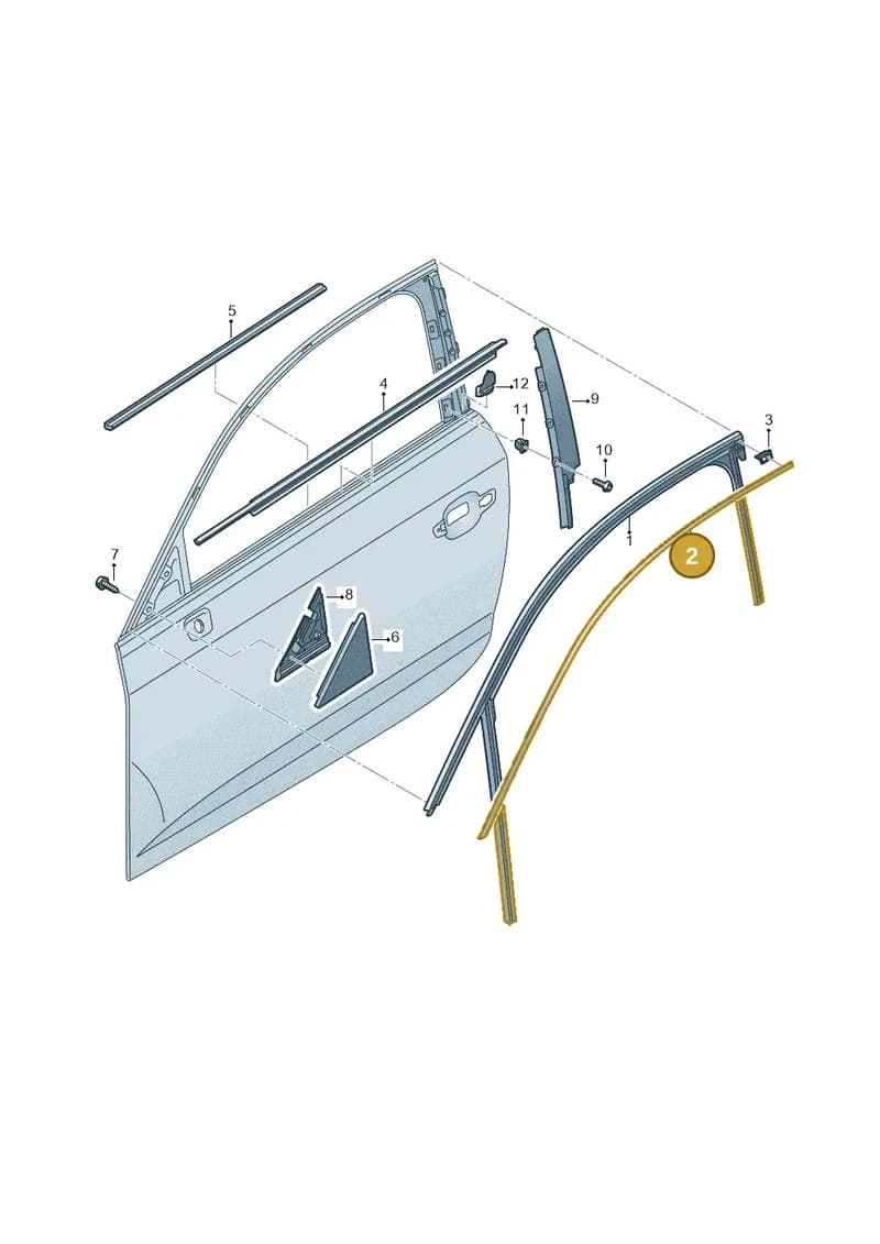 8V5837643AT94 — Audi RS3 Limousine (2017-2020) diagram 745837500, position 2