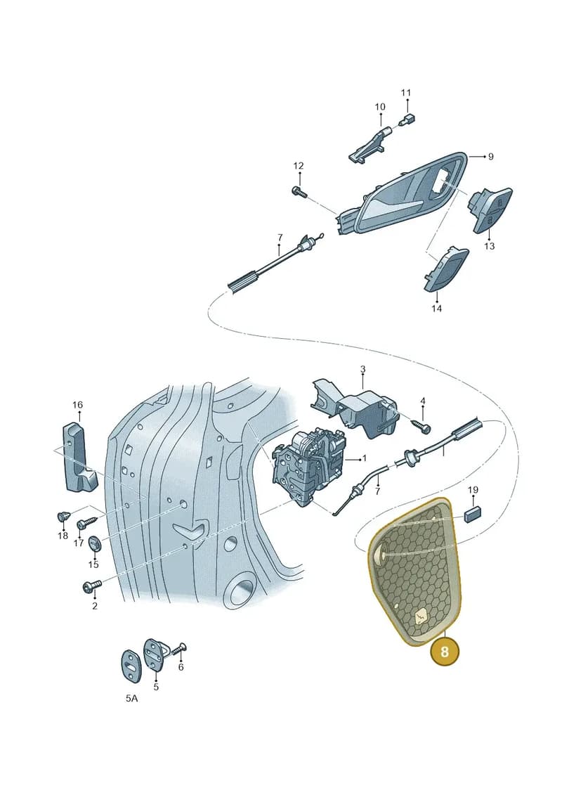 8V5837915A — Audi A3 Sportback (2016-2020) diagram 745837300, position 8