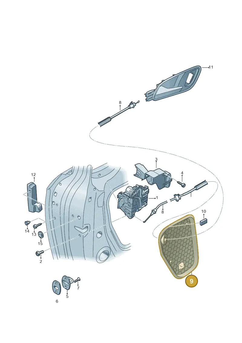 8V5837915A — Audi RS3 Limousine (2017-2020) diagram 853837300, position 9