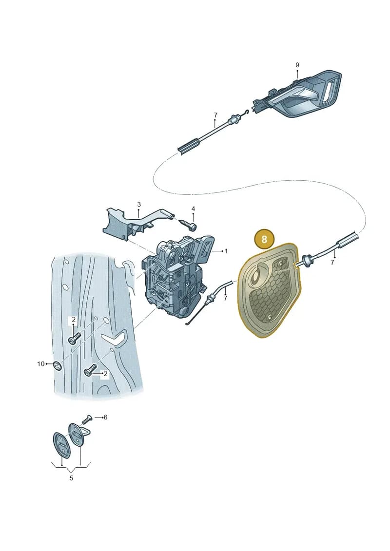 8V5837915A — Audi RS Q3 Sportback (2019-2024) diagram 597837030, position 8