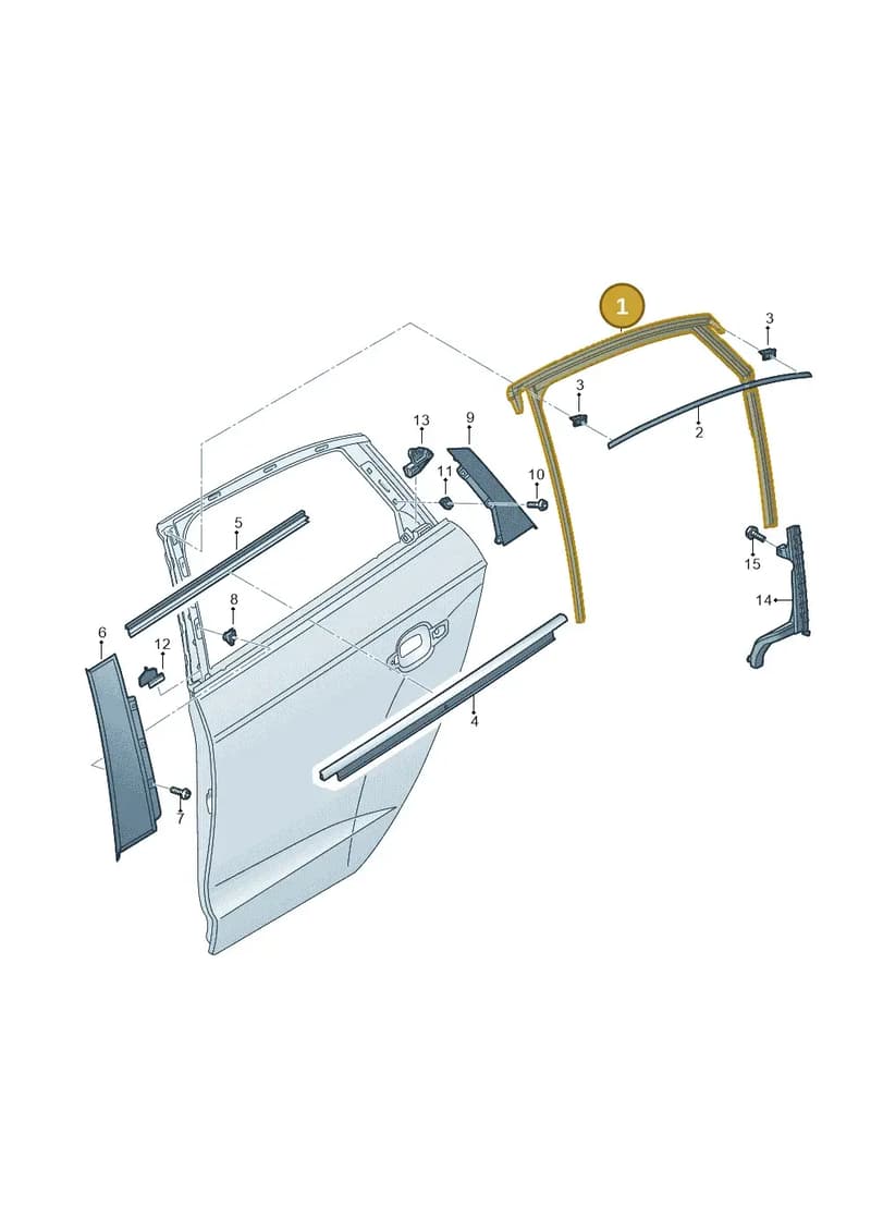 8V5839432D — Audi RS3 Limousine (2017-2020) diagram 745839500, position 1