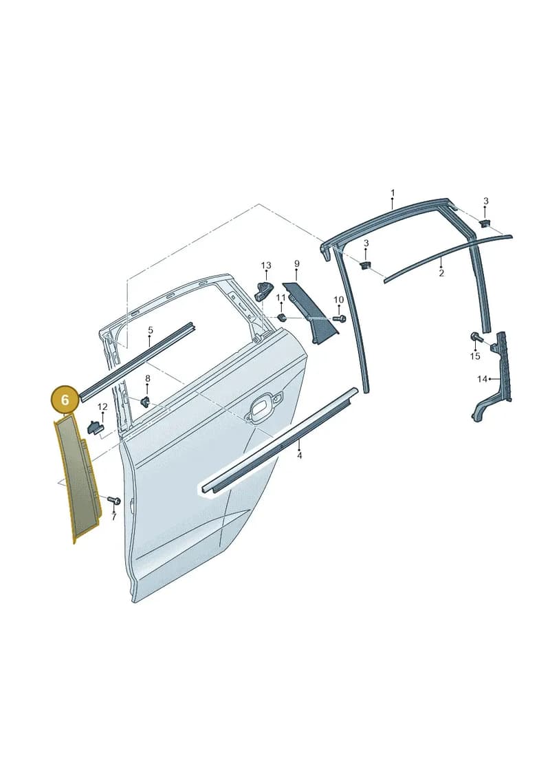 8V5839901B5FQ — Audi RS3 Limousine (2017-2020) diagram 745839500, position 6