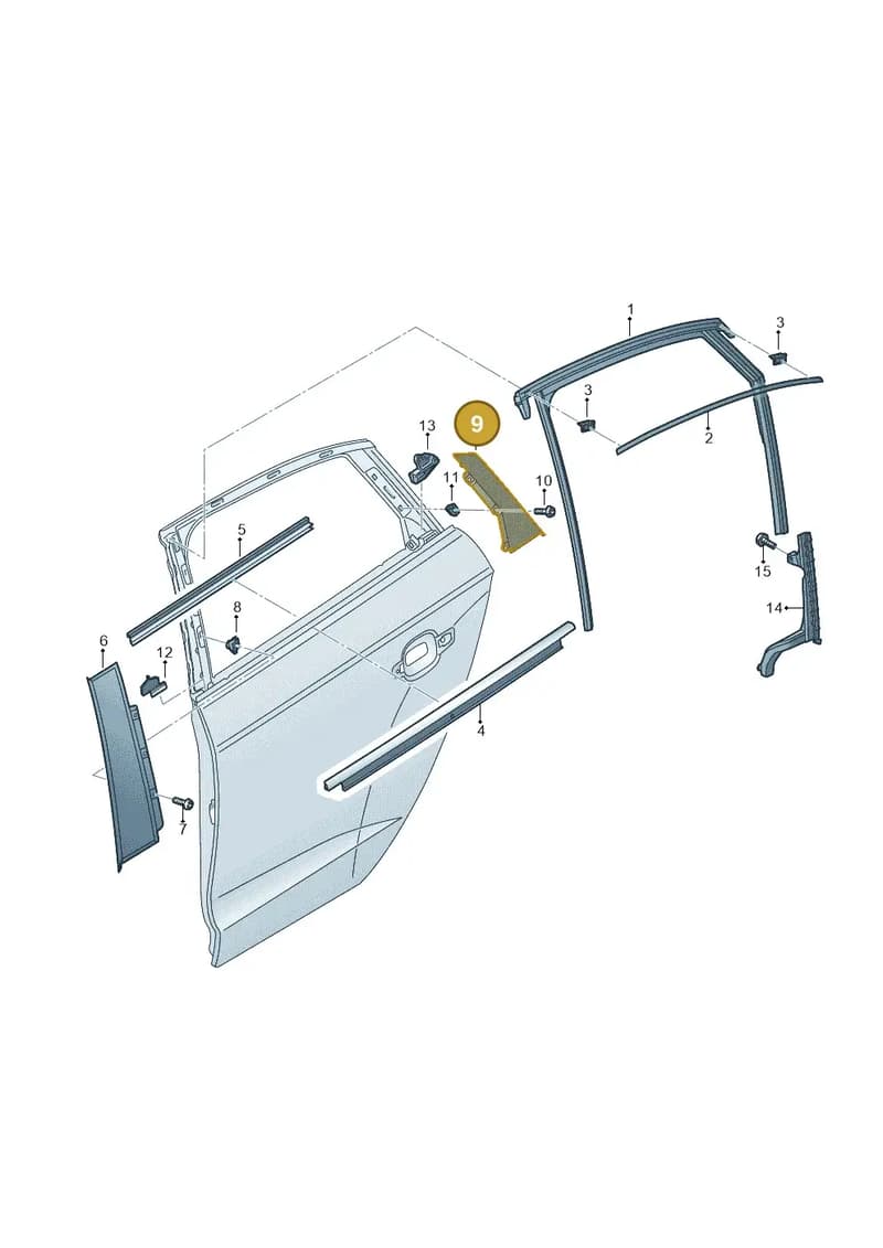 8V5839904B5FQ — Audi RS3 Limousine (2017-2020) diagram 745839500, position 9