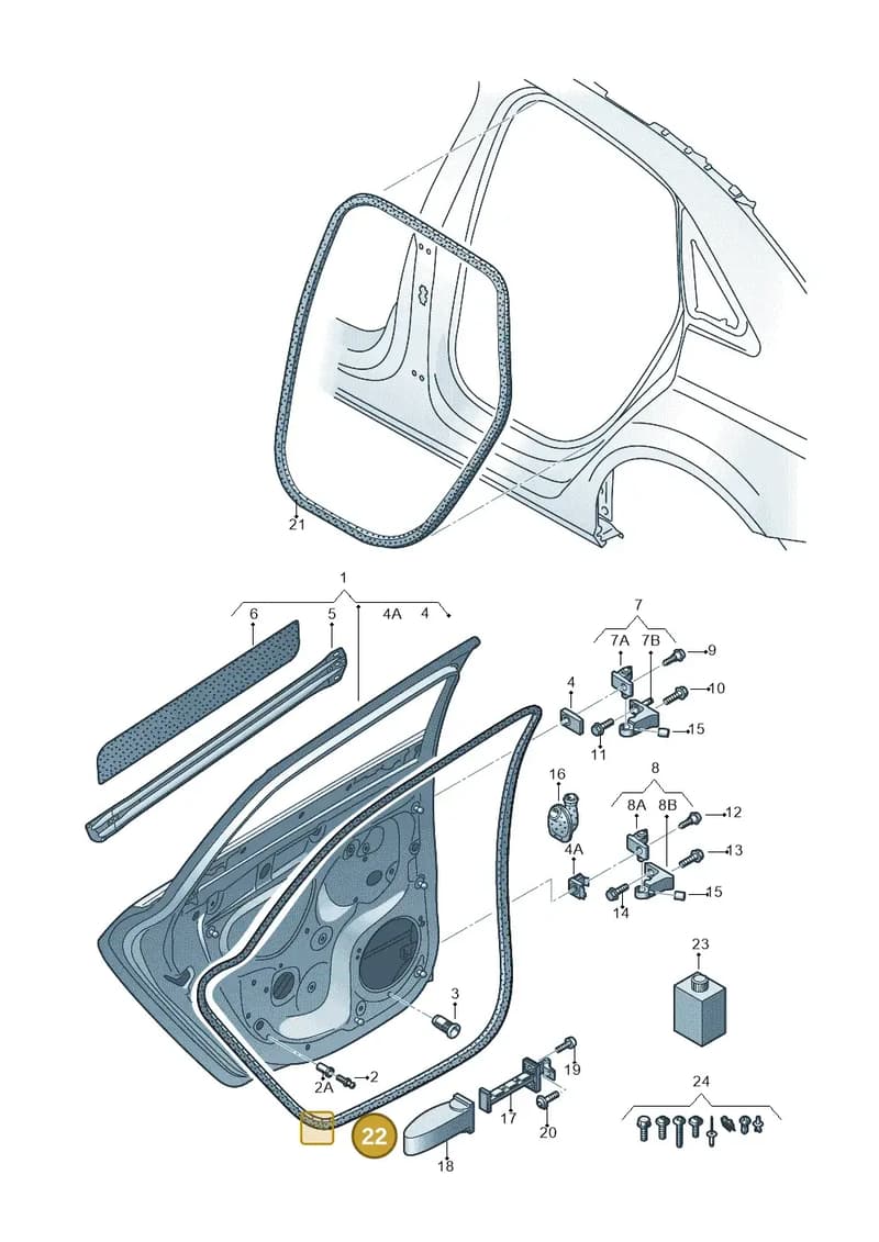 8V5839912C — Audi A3 Sportback (2012-2016) diagram 745833200, position 22