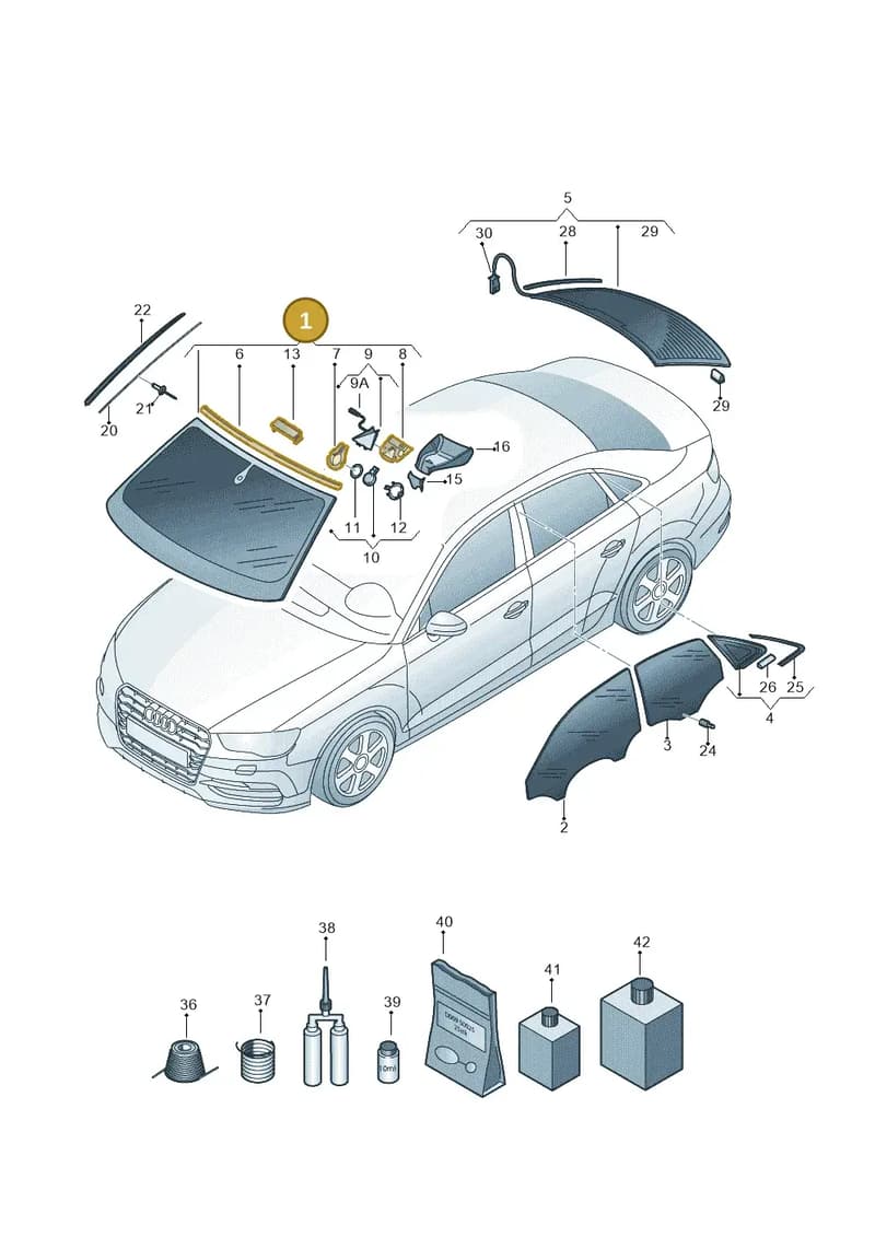 8V5845099MNVB — Audi RS3 Limousine (2017-2020) diagram 745845200, position 1