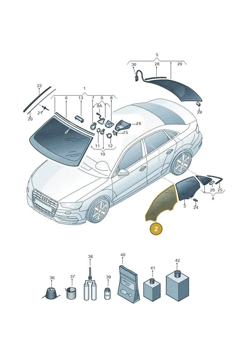 8V5845202 — Audi RS3 Limousine (2017-2020) diagram 745845200, position 2