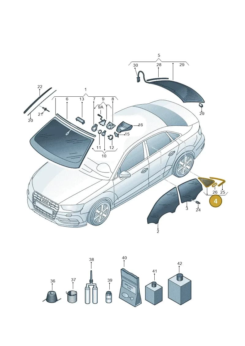 8V5845297LNVB — Audi A3 Sportback (2016-2020) diagram 745845200, position 4
