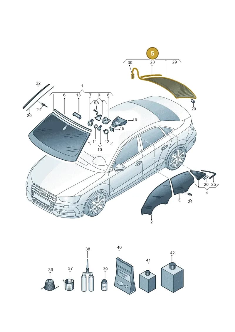 8V5845501GNVB — Audi RS3 Limousine (2017-2020) diagram 745845200, position 5