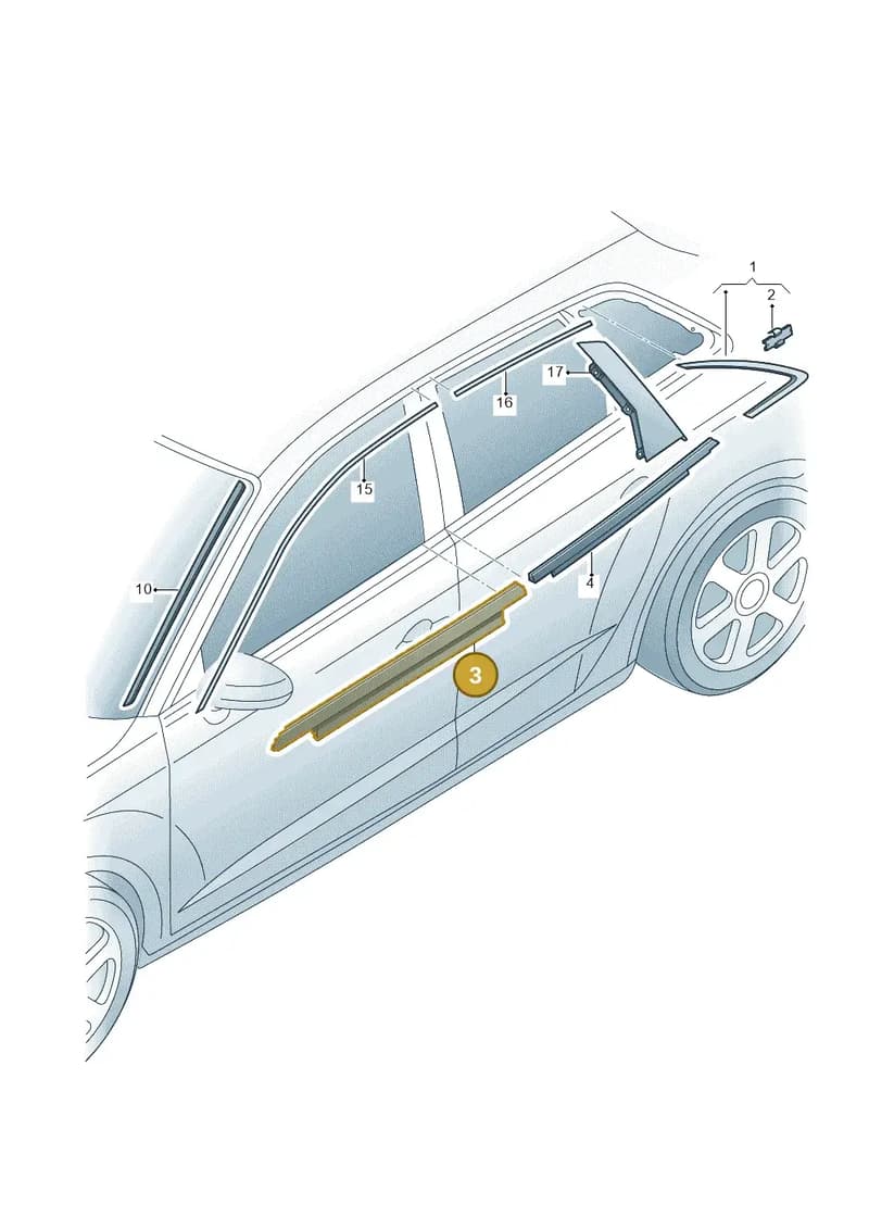 8V5853283AT94 — Audi A3 Sportback (2016-2020) diagram 745000020, position 3