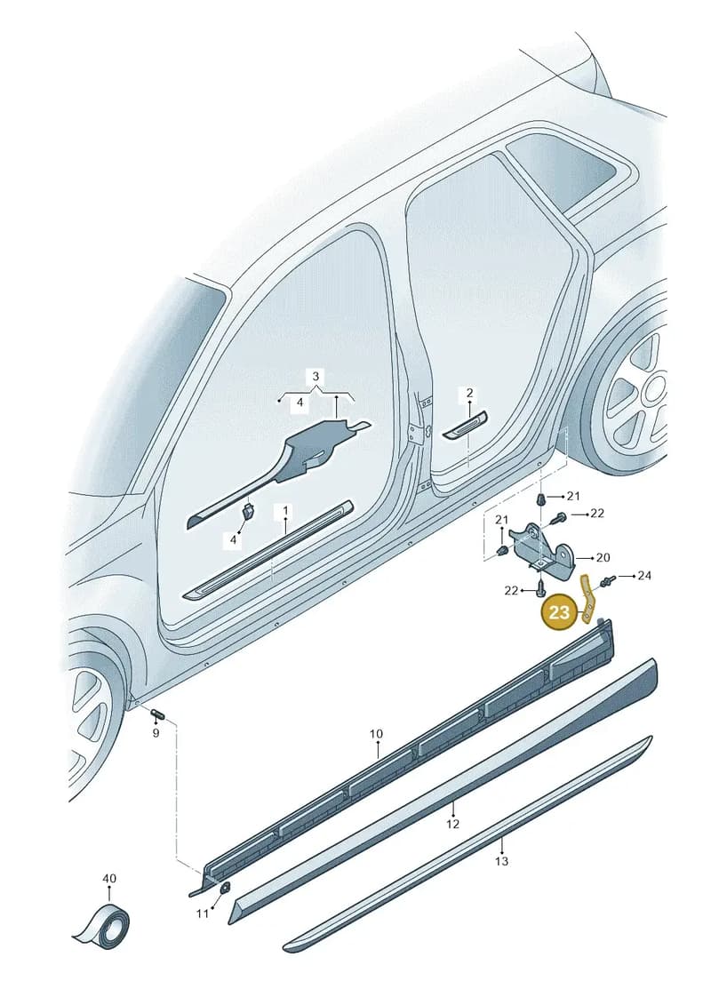 8V5853293 — Audi A3 Sportback (2012-2016) diagram 745000040, position 23