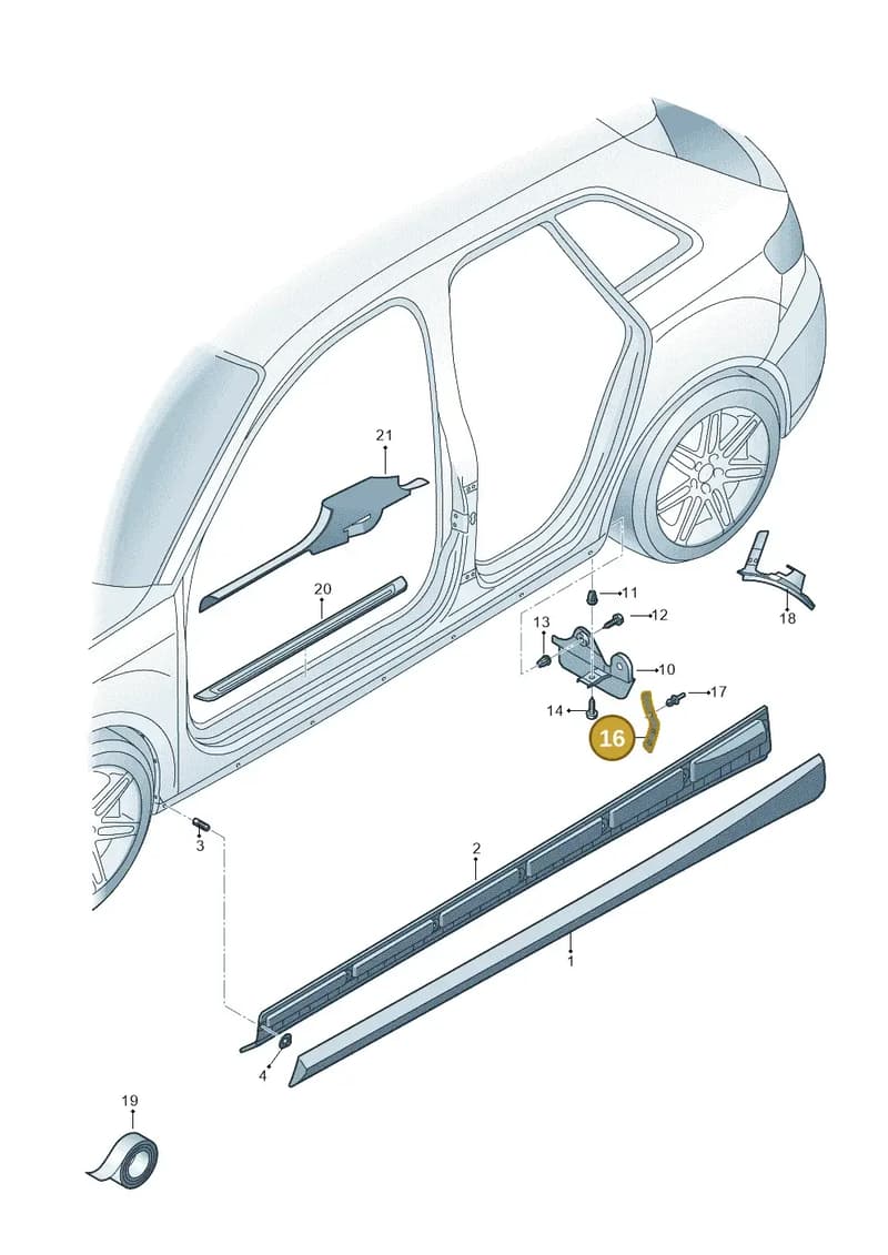 8V5853294 — Audi RS3 Limousine (2017-2020) diagram 853853050, position 16
