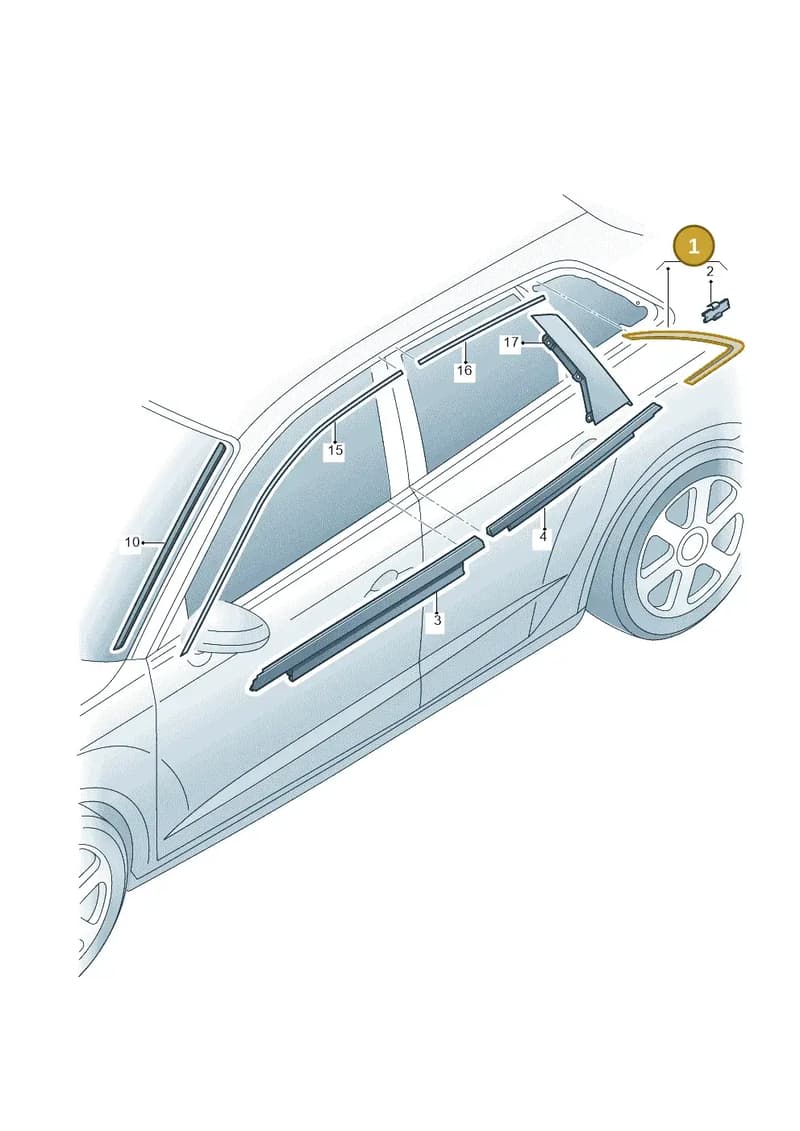 8V5853345CT94 — Audi A3 Sportback (2016-2020) diagram 745000020, position 1