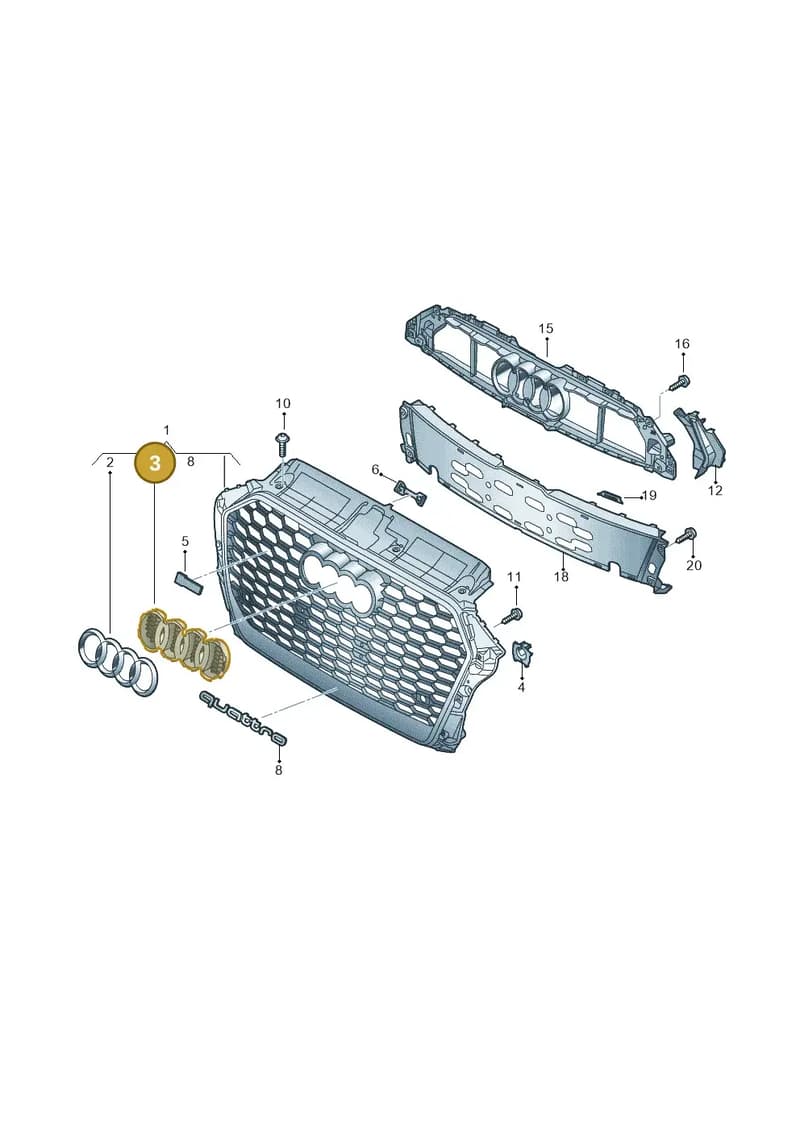 8V5853391T94 — Audi RS3 Limousine (2017-2020) diagram 853853300, position 3