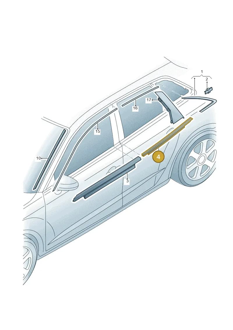 8V5853764AT94 — Audi A3 Sportback (2016-2020) diagram 745000020, position 4
