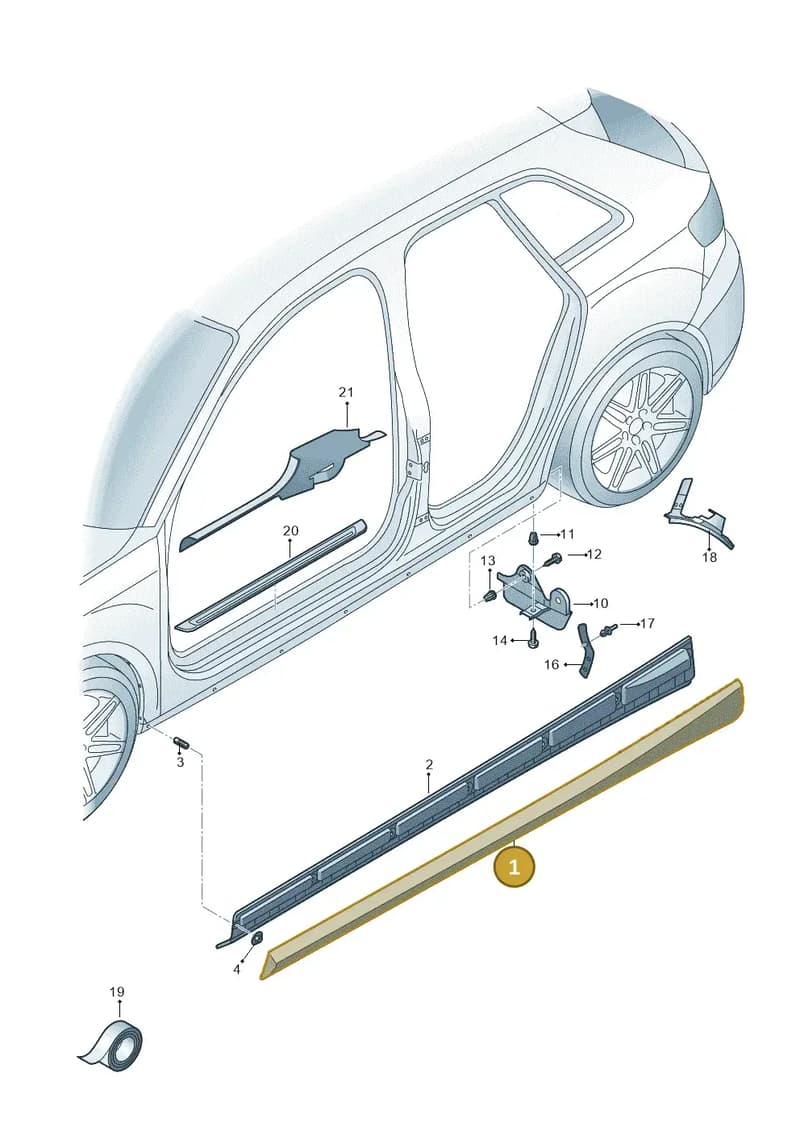 8V5853859GRU — Audi RS3 Limousine (2017-2020) diagram 853853050, position 1