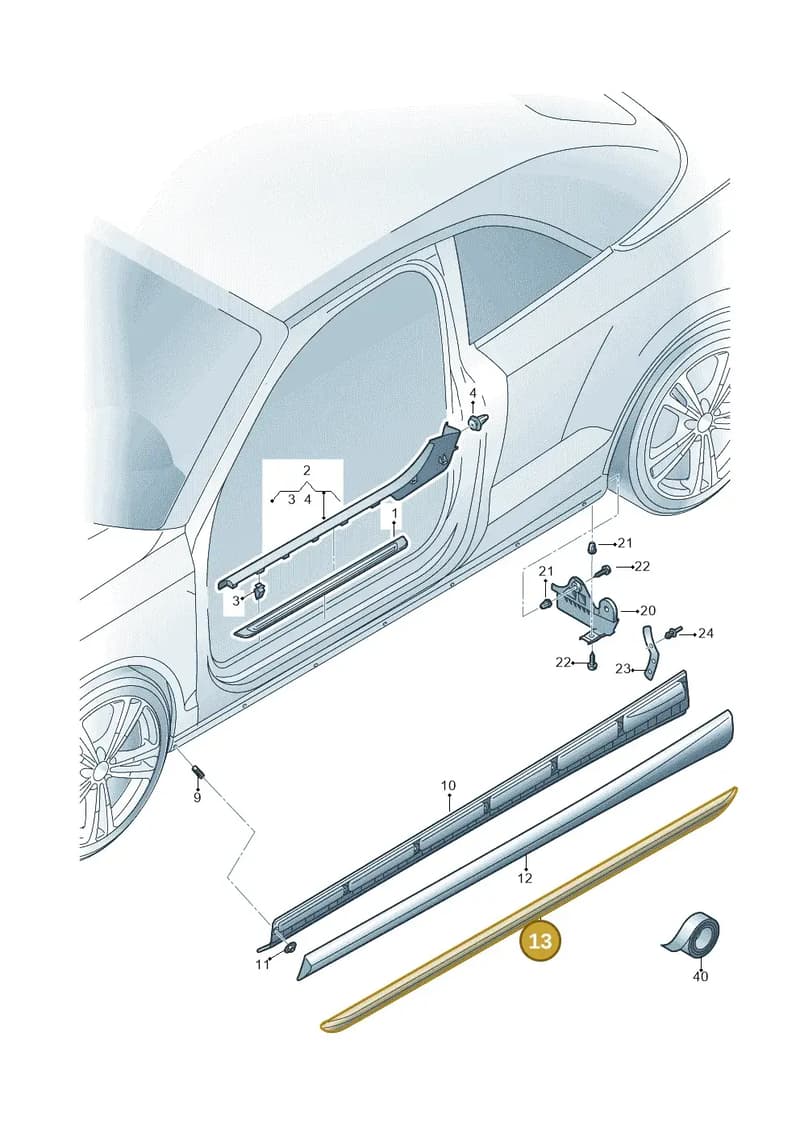 8V5853931GRU — Audi A3 Cab. 1.4 (2013-2016) diagram 778853000, position 13