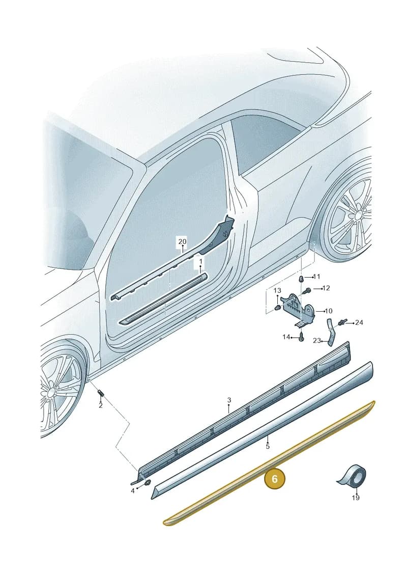8V5853931GRU — Audi A3 Cabriolet (2016-2020) diagram 891853000, position 6