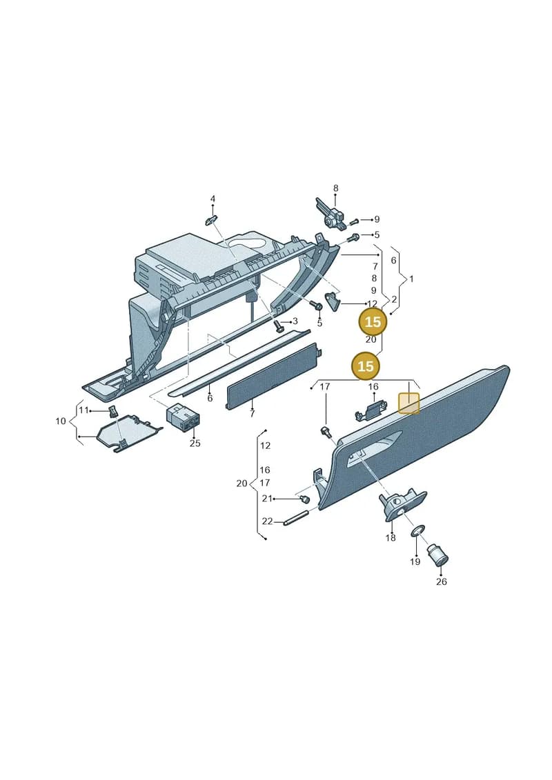 8V58571246PS — Audi RS3 Limousine (2017-2020) diagram 890857200, position 15