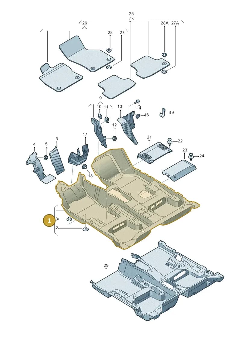8V5863367MQA5 — Audi RS3 Limousine (2017-2020) diagram 778863000, position 1