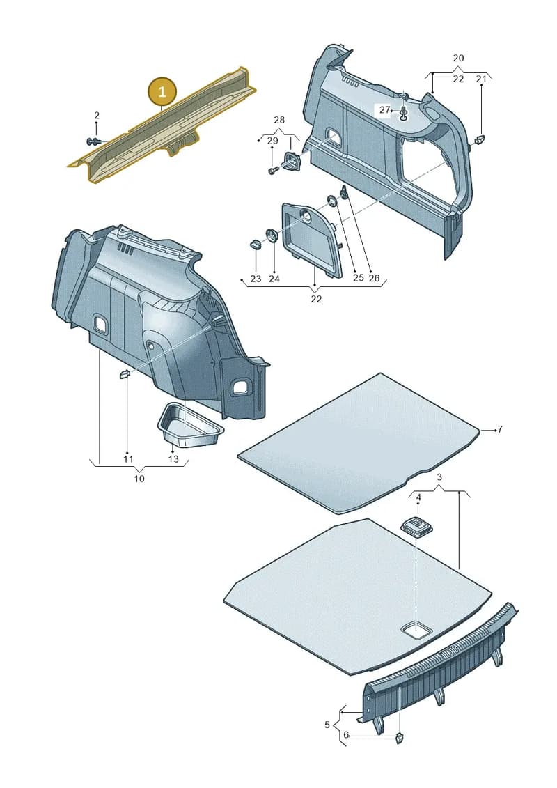 8V5863475ACA9 — Audi RS3 Limousine (2017-2020) diagram 853863900, position 1