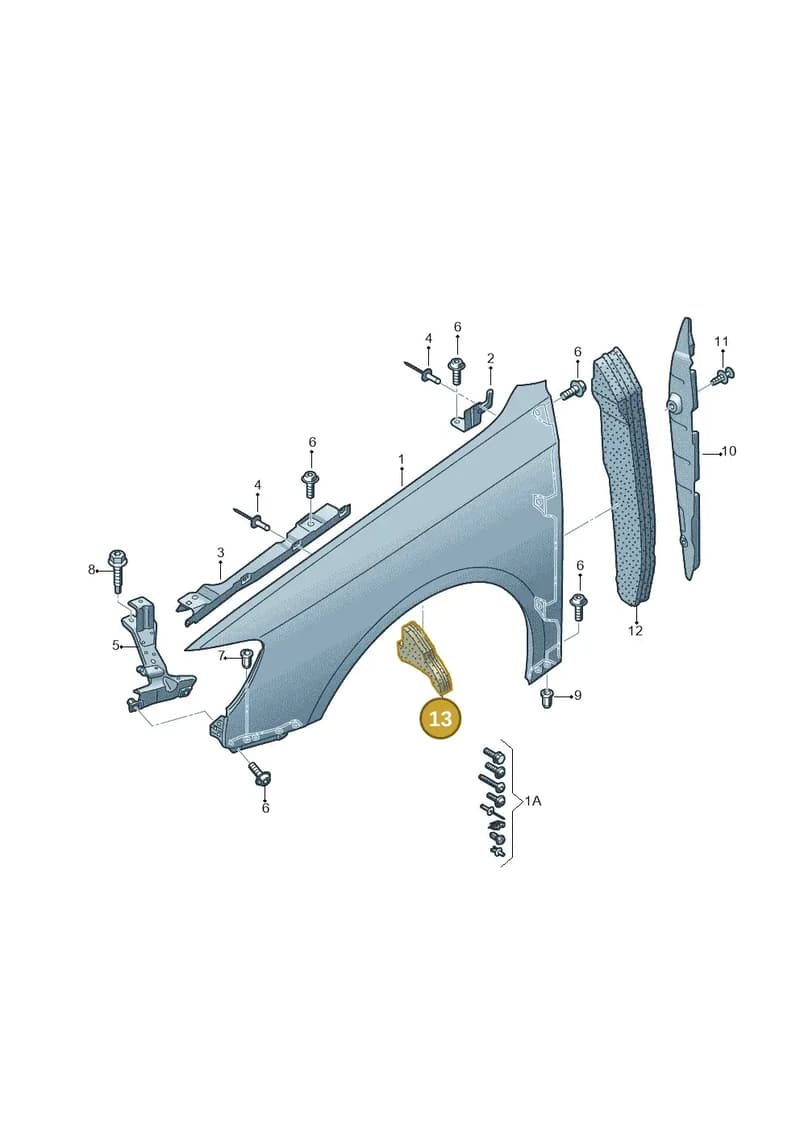 8V5864237 — Audi A3 Sportback (2016-2020) diagram 745821100, position 13