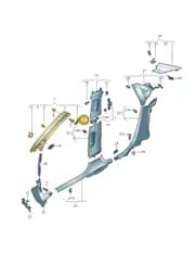 8V5867191 Audi Pillar Trim Holder