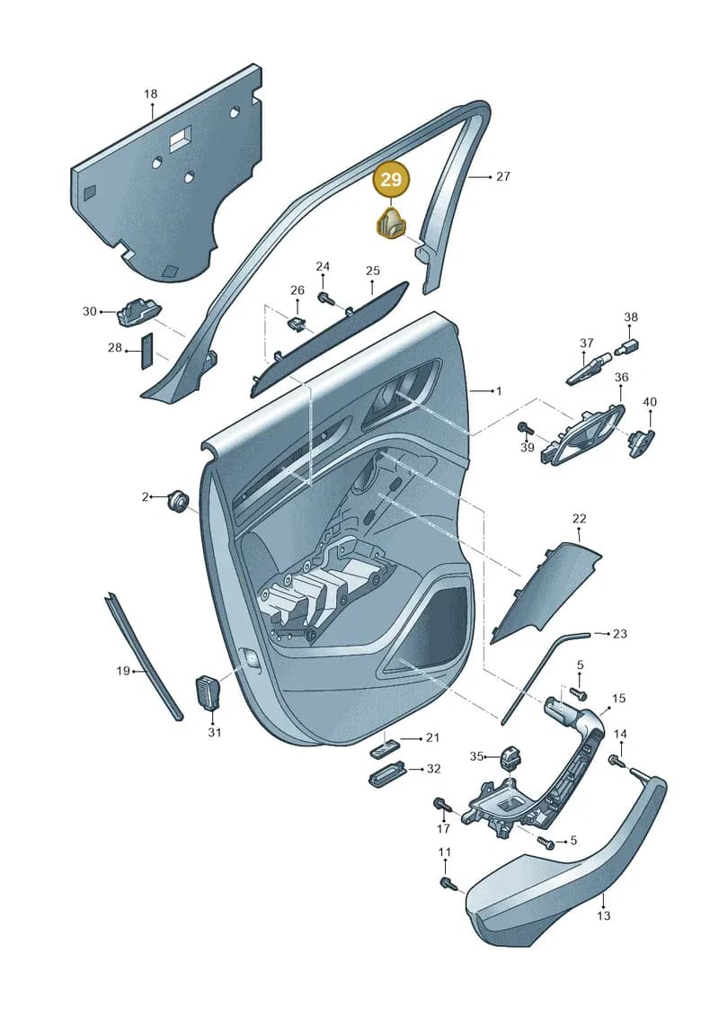 8V5867416 — Audi RS3 Limousine (2017-2020) diagram 890867400, position 29