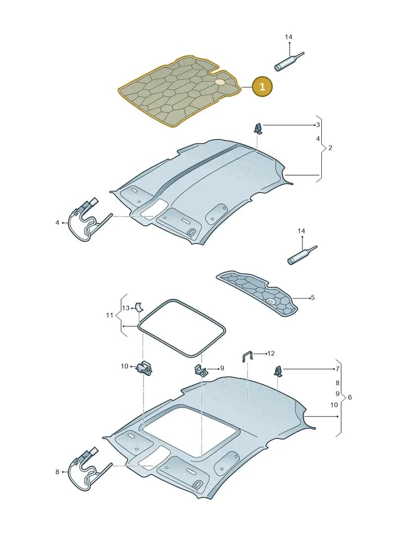 8V5867523J — Audi A3 Sportback (2012-2016) diagram 745867550, position 1