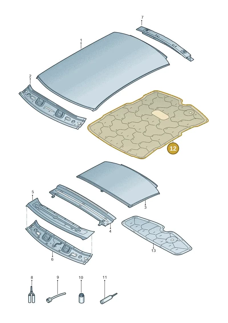 8V5867523J — Audi RS3 Limousine (2017-2020) diagram 890817100, position 12