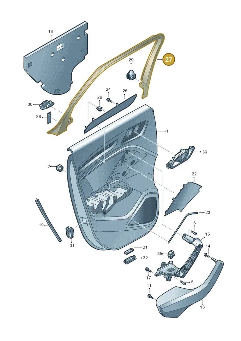 8V58676714PK — Audi A3 Sportback (2012-2016) diagram 745867400, position 27