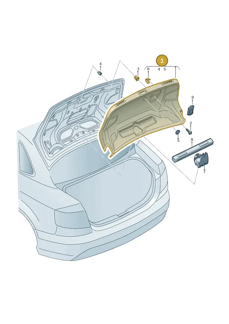8V5867975JCA9 — Audi RS3 Limousine (2017-2020) diagram 890867980, position 1