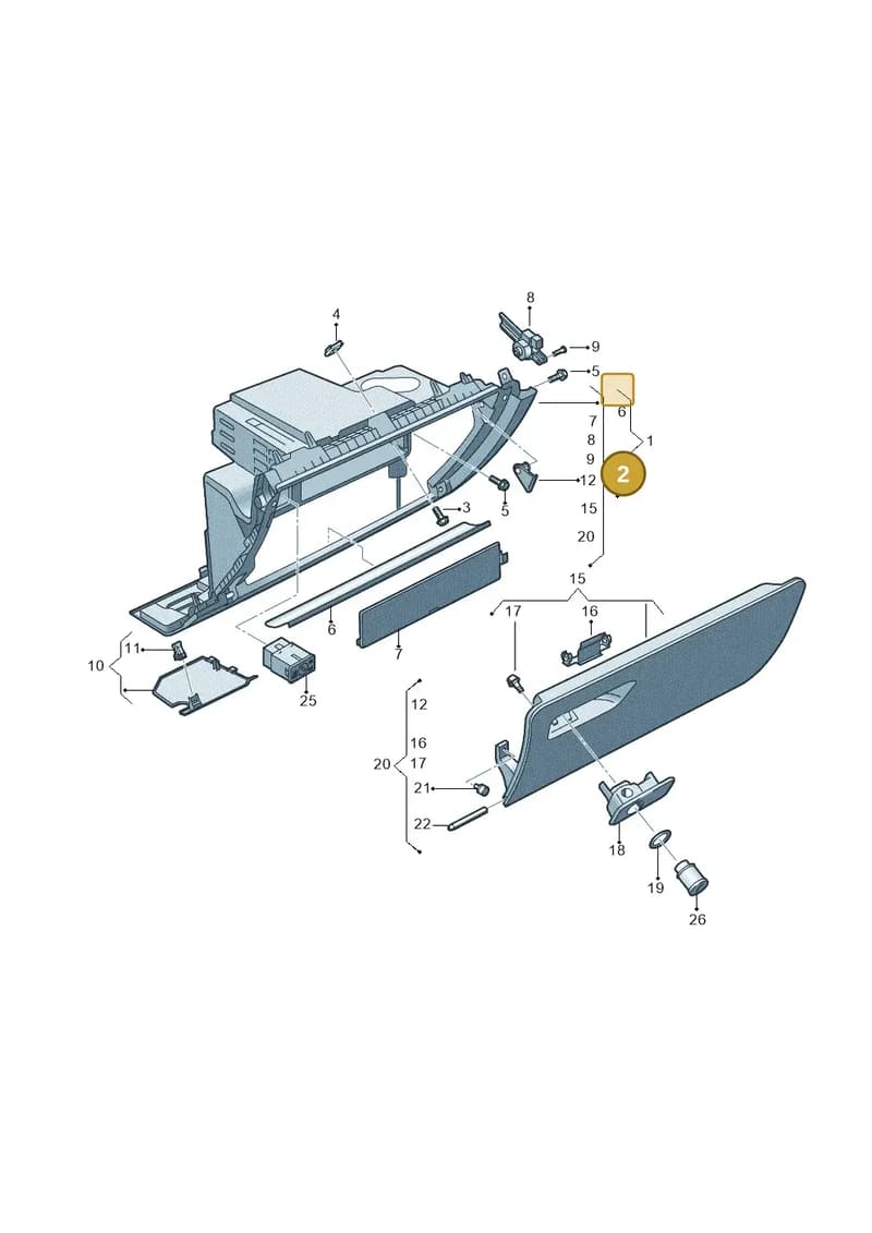 8V5880302A6PS — Audi RS3 Limousine (2017-2020) diagram 890857200, position 2