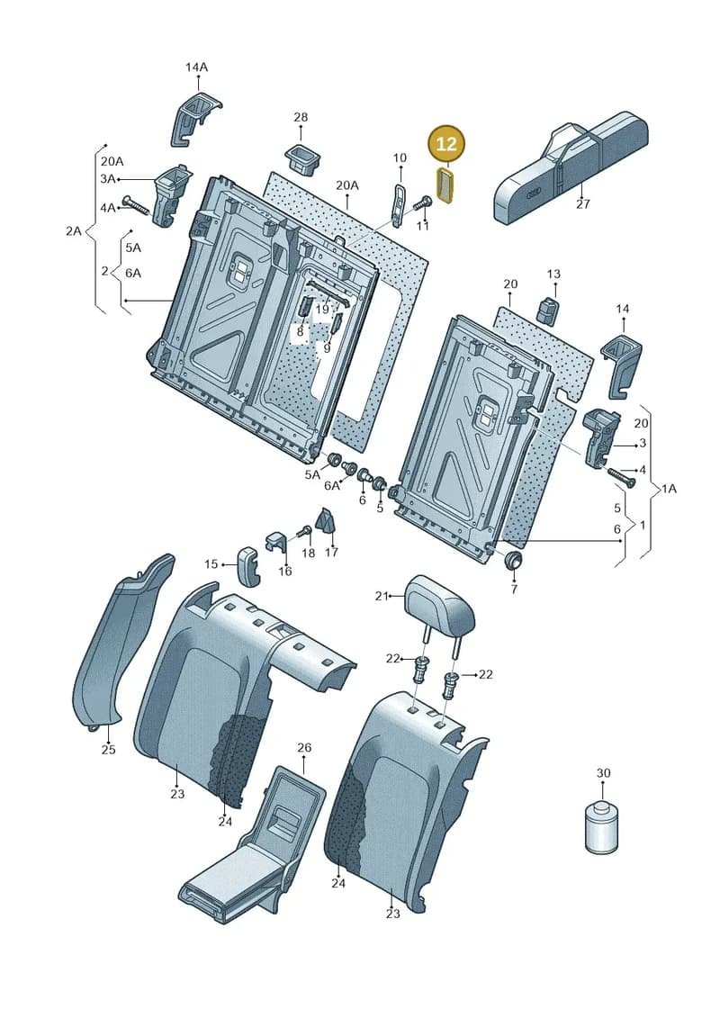 8V58873014PK — Audi A3 Limousine 2.0 (2015-2016) diagram 745885700, position 12