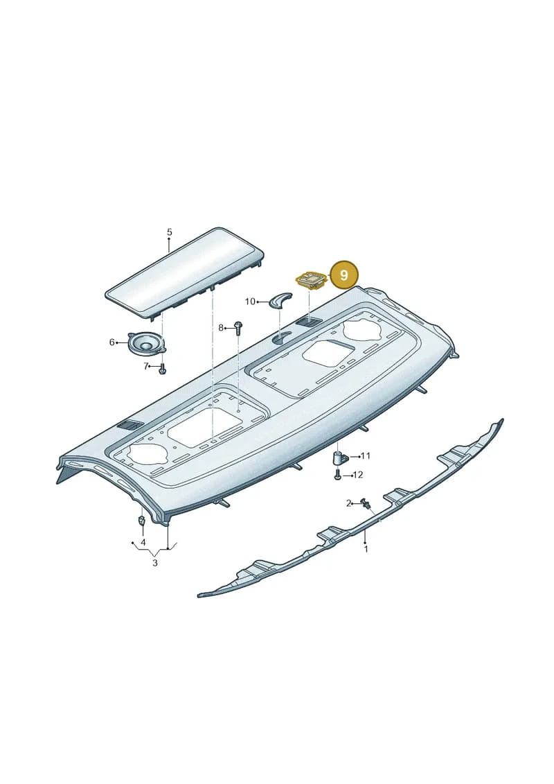 8V5887301DS2 — Audi RS5 Sportback (2017-) diagram 849863050, position 9