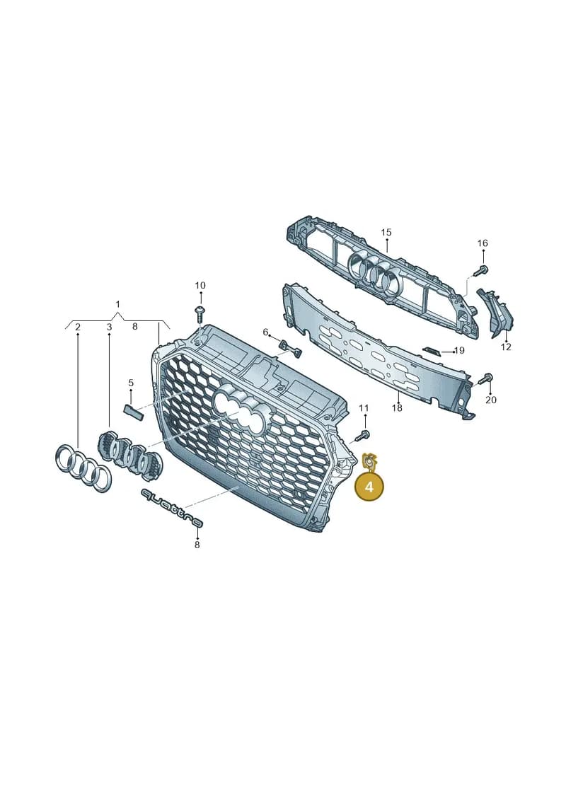8V5919268G — Audi RS3 Limousine (2017-2020) diagram 853853300, position 4
