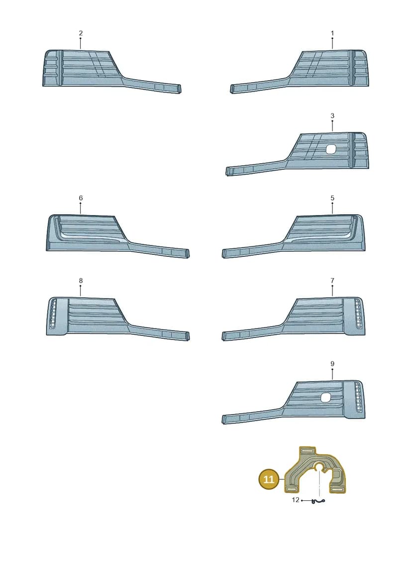 8V5919727 — Audi A3 Sportback (2016-2020) diagram 890807300, position 11