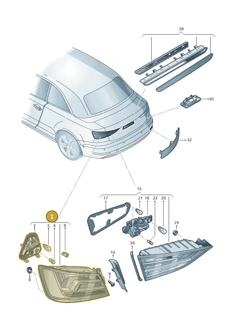 8V5945092 — Audi A3 Cabriolet (2016-2020) diagram 778945000, position 1