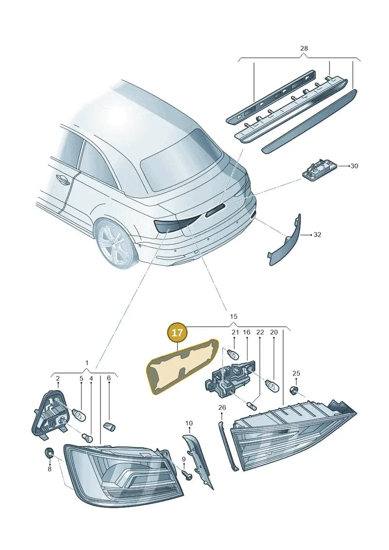 8V5945192B — Audi A3 Cabriolet (2016-2020) diagram 778945000, position 17