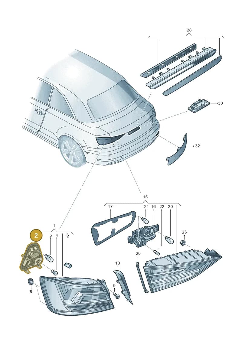 8V5945258E — Audi A3 Cabriolet (2016-2020) diagram 778945000, position 2