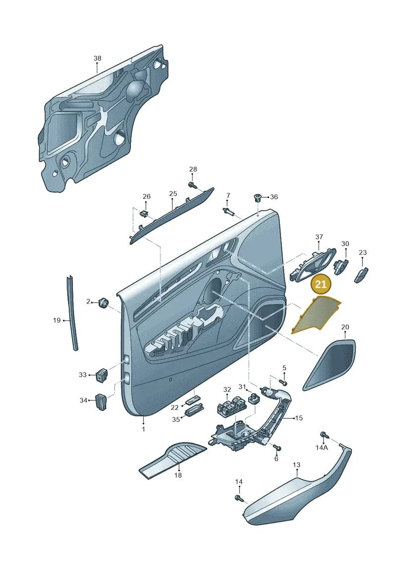 8V7035410MG6 — Audi A3 Cab. 1.4 (2013-2016) diagram 778867000, position 21