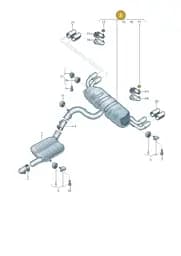 8V7253609C Audi Rear Silencer with Exhaust Flap