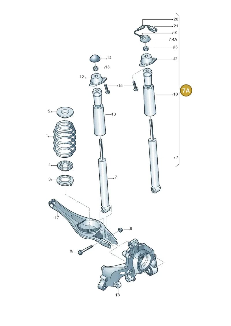 8V7513021E — Audi A3 Cab. 1.4 (2013-2016) diagram 745511100, position 7A