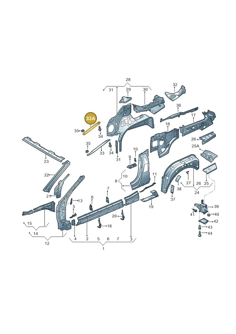 8V7801338 — Audi A3 Cabriolet (2016-2020) diagram 778809000, position 33A