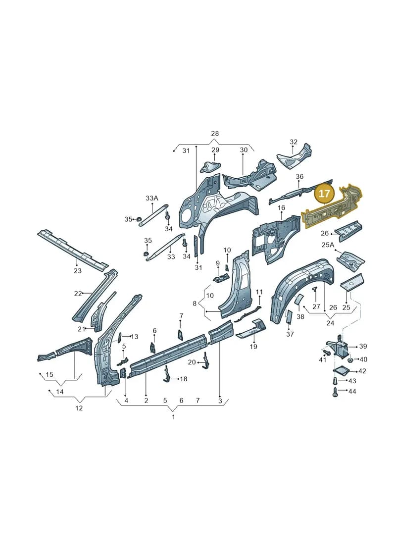 8V7809051 — Audi A3 Cabriolet (2016-2020) diagram 778809000, position 17