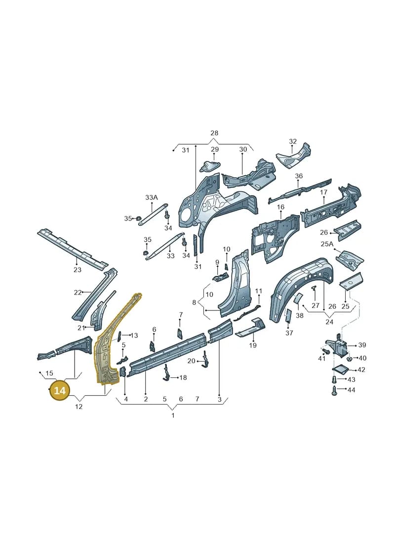 8V7810135F — Audi A3 Cabriolet (2016-2020) diagram 778809000, position 14