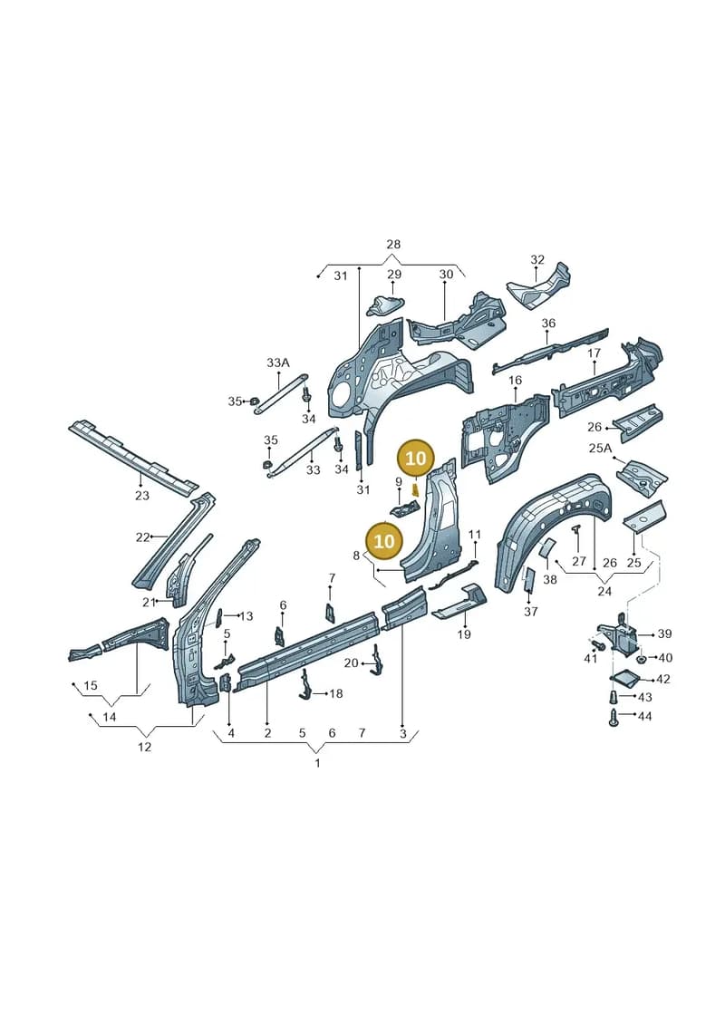 8V7810258A — Audi A3 Cabriolet (2016-2020) diagram 778809000, position 10