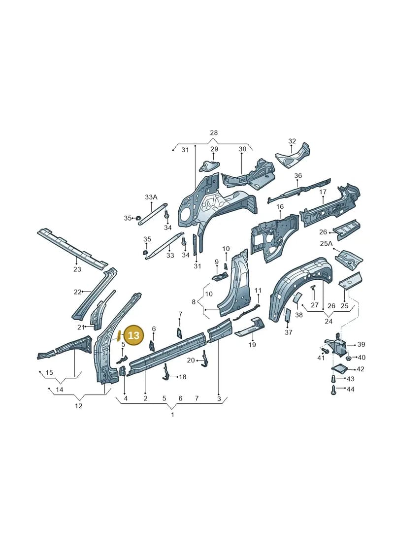 8V7810949A — Audi A3 Cabriolet (2016-2020) diagram 778809000, position 13