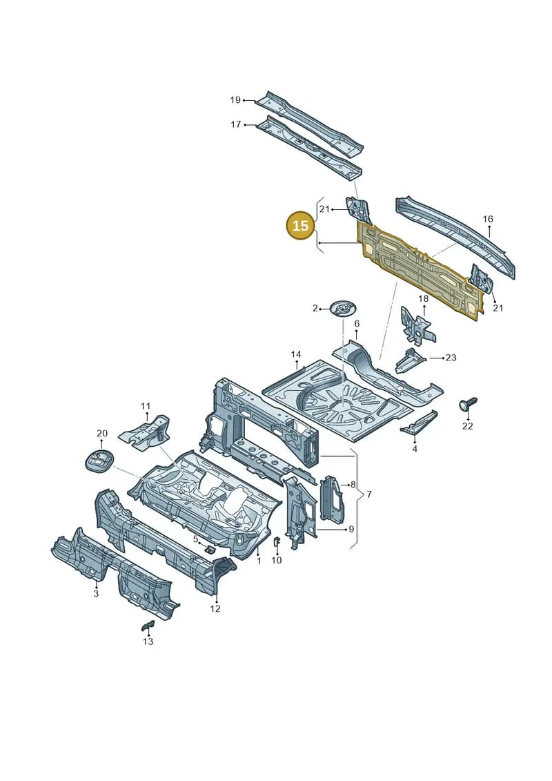 8V7813331TB — Audi A3 Cabriolet (2016-2020) diagram 778813100, position 15