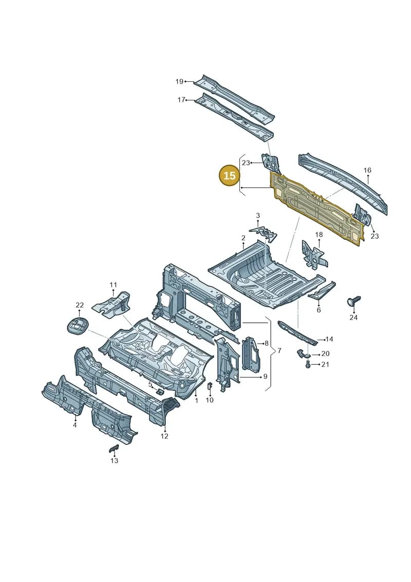 8V7813331TB — Audi A3 Cabriolet (2016-2020) diagram 778813000, position 15